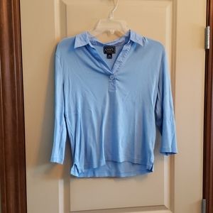 Size Large women's Chaps blue 3/4 long sleeve